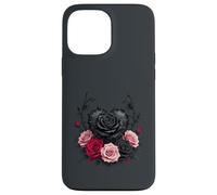 Gothic Black Petals and Spider Web Dark Valentine Case for iPhone 13 Pro Max
