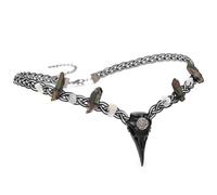 Gothic Black Raven Crystal Crown - Medieval Viking Raven Skull Headpiece, Fantasy Witch Elven Crown Dark Fairy Circlet for Women Men Renaissance Halloween Costume Cosplay