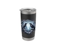Gothic Black Ravens, Dark Occult Viking-Inspired Witchcraft Stainless Steel Insulated Tumbler