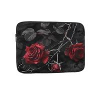 gothic black roses Printed Laptop Sleeve Case 13 inch Shockproof Briefcase Carrying Bag Laptop Sleeve Bag