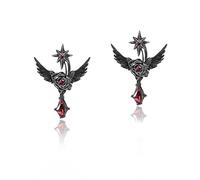 Gothic Black Wing Stud Earrings Personalized Rose Stud Earrings Fashion Women's Accessories M4541