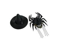 Gothic Black Witch Hairclip Hat Side Clip Hairpin Women Hair Styling Tool For Role Play Party Masquerade