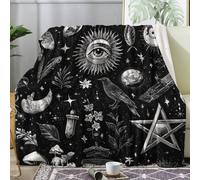 Gothic Blanket Super King Size, Celestial Body Fleece Throw Blanket for Bed Sofa Couch, Soft Cozy Flannel, Extra Large 230x270 cm, Decor & Gifts (S205)