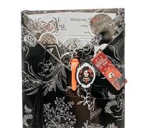 Gothic Blind Date with a Book, Horror Halloween Blind Date with a Book, Includes Cozy Socks, Keychain & Stickers, Ghostly Blind Date Book Box Gift Set, Book Lover Gift (#02)