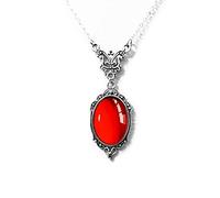 Gothic Blood For Women Men Vampire-Embossed Witch Butterfly-Necklace Vintage Stone Necklace Red and black gemstone necklace),additionalWeblabs:(:
