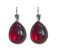 Gothic Blood Red Earrings For Women Girls Fashion Mystery Witch Jewelry Accessories Gift Red Drop Crystal Magic Earrings