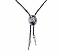 Gothic Bolo Tie for Men Western Cowboy Necktie With Alloy Horse Head Buckle Gentleman Halloween Accessories Bolo Tie for Men Bolo Tie Supplies Bolo Ties Western Bolo Tie for Men Western Cowboy