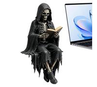 Gothic Bookshelf Decor Fantasy Robed Resin Statue Shelf Ornament Figure