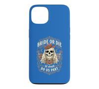Gothic Bride Or Die Skull Western Bachelorette Party Wedding Case for iPhone 13