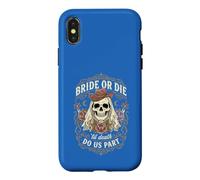Gothic Bride Or Die Skull Western Bachelorette Party Wedding Case for iPhone X/XS