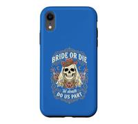 Gothic Bride Or Die Skull Western Bachelorette Party Wedding Case for iPhone XR