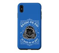 Gothic Bride or Die Til Death Do Us Part Skull Veil Wedding Case for iPhone XS Max