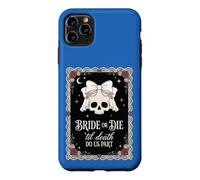 Gothic Bride or Die Til Death Do Us Part Skull Wedding Vows Case for iPhone 11 Pro Max