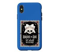 Gothic Bride or Die Til Death Do Us Part Skull Wedding Vows Case for iPhone X/XS