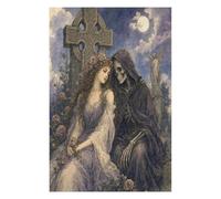 Gothic Bride with Death Jigsaw Puzzle 1000 Pieces in Wood, Logic Game