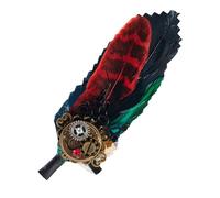 Gothic Brooch, Small Medieval Lapel Pin | Colorful Soft Plumage Metal Material 30g, This Versatile Steampunk Hair Clip Provides Unique Style For Costume Party Decoration