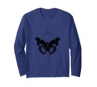Gothic Butterfly in Alt Aesthetic for Emo and Goth Girls Long Sleeve T-Shirt