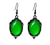 Gothic Cameo Earrings for Women Vintage Red Black Crystal Glass Earrings Dark Stardust Crystal Earring Punk Mystery Earring Halloween Holiday Jewelry, One Size, Metal, No Gemstone