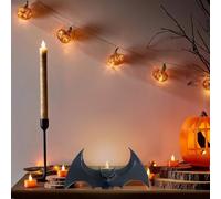 Gothic Candle Holder - Bat Wall Tealight Holder - Spooky Tea Light Rack Decoration for Shelf Fireplace Bedroom Mantel Table Bathroom