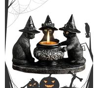 Gothic Candle Holder Black Spooky Resin Funny Home Decor