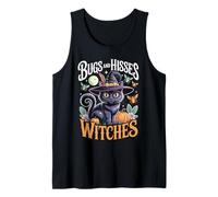 Gothic Cat Magic Flowers Witch Apparel Tank Top