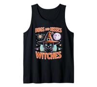 Gothic Cat Magic Moon Halloween Witch Apparel Tank Top