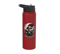 Gothic Cat Mom Black Cat Victorian Woman Stainless Steel Insulated Water Bottle