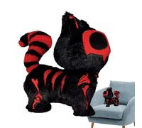 Gothic Cat Plush, Soft Skeleton Stuffed Toy, 25cm Horror Style with Filling Design, Premium Polyester Fabric Build, Dark Cute Aesthetic Design, Plush Toy for Bedroom Decor