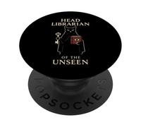 Gothic Cat Reading Dark Academia Witchy Literary Antique PopSockets Adhesive PopGrip