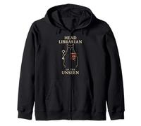 Gothic Cat Reading Dark Academia Witchy Literary Antique Zip Hoodie