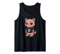 Gothic cat with Skull-Shirt Pastel Goth Kawaii Skeleton Tank Top