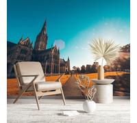 Gothic Cathedral Architecture Wall Mural, Large Realistic HD Wall Art, Custom Size Self-Adhesive Wallpaper, Removable Wallpaper for Living Room