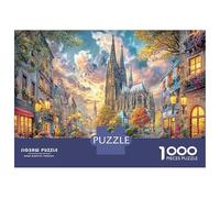 Gothic Cathedral Jigsaw Puzzle for Game 1000 Pieces Cobblestone Path Beginners Puzzle Starters Anxiety Relief Secret Santa Gift 70x50cm/1000pcs