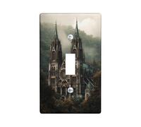 Gothic Cathedral Light Switch Cover Plates/Outlet Covers, Autumn Forest for Wall Accents, Decorative Wall Plates, Standard Size Single Toggle