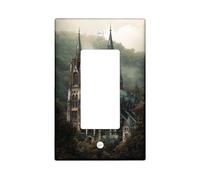 Gothic Cathedral Light Switch Cover Plates/Outlet Covers, Autumn Forest for Wall Accents, Decorative Wall Plates, Standard Size Single Rocker