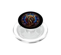 Gothic Cathedral Saint Michael the Archangel Window Icon Art PopSockets PopGrip for MagSafe