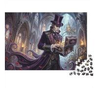 Gothic Cathedral Treasure 1000 Piece Jigsaw Puzzle,Adults & Kids 14+,Gift Idea,Stress Relief,Impossible Challenge,Home Wall Decor,Premium Cardboard,Educational Toy 38x26cm