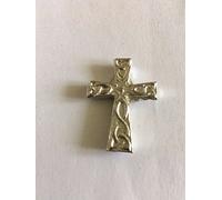 Gothic Celtic Style Cross TG87 Made from Solid Fine English Pewter Pin Lapel badge POSTED BY US GIFTS FOR ALL 2016 FROM DERBYSHIRE UK