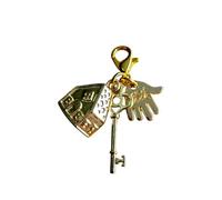 Gothic Charm Set with Lobster Clasps - Halloween Bag Charms, Stitch Marker Accessories, Black Cat Bat Moon Witchy Planner Charms, Alternative Gift (1pc Gold New House Charm 1)