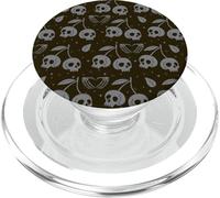 Gothic Cherry Skeleton Dark Whimsy Gray Black Aesthetic PopSockets PopGrip for MagSafe