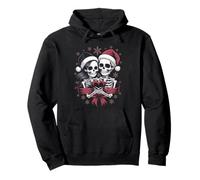 Gothic Christmas Matching Goth Skeleton Xmas Creepy Heart Pullover Hoodie
