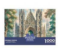 Gothic Church 1000 Piece Jigsaw Puzzle Architecture for Age 12+ Challenging Activities Memory Games Stress Relief 38x26cm/1000pcs