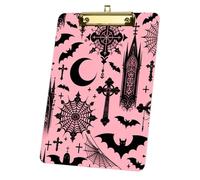 Gothic Clip Board, Acrylic Decorative Legal Size Clip Board 9"× 12. 5" with Low Profile Metal, Clipboards A4 for School Offoce Lady Men Women Nurses