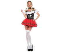 Gothic Clothing For Teenage Girls 14-18 Traditional Beer Dress For Women Cosplay Costumes And Hairstyle Festival Dress For Women Cosplay Costume Jack Frost (Red, XL)