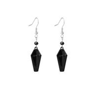 Gothic Coffin Cross Earrings for Women,Vintage Red Black Crystal Earrings Punk Style Coffin Earring Goth Cross Vampire Earring Halloween Victoria Cosplay Jewelry Accessories, L, Alloy Steel, No