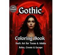 Gothic Coloring Book for Teens & Adults: Aesthetic Designs & Elegant Goth Womens - Stress-Relief & Creativity - Perfect Gift for Goth Lovers
