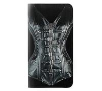 Gothic Corset Black PU Leather Flip Case Cover For LG V20