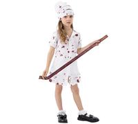 Gothic Court Style Cosplay Costume Halloween Blood Stains Outfit Complete Set Themed Events Celebrations All Seasons (A1-Red, S)