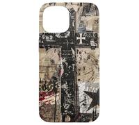 Gothic Cross Grunge Urban Collage Newspaper print Case for iPhone 15