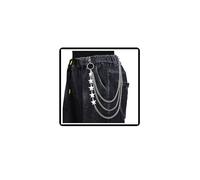 Gothic Cross Pants Chain Leaf Trousers Chain Punk Sword Jeans Wallet Chain Hip Hop Star Wallet Waist Link Chains Pocket Belt Body Jewelry for Women Men (Star)